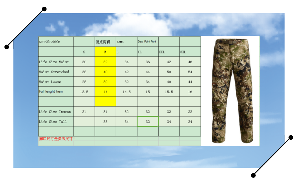 High Quality Dew Point Pant Outdoor Windproof Waterproof Men's Camouflage Hunting Rainproof Pants