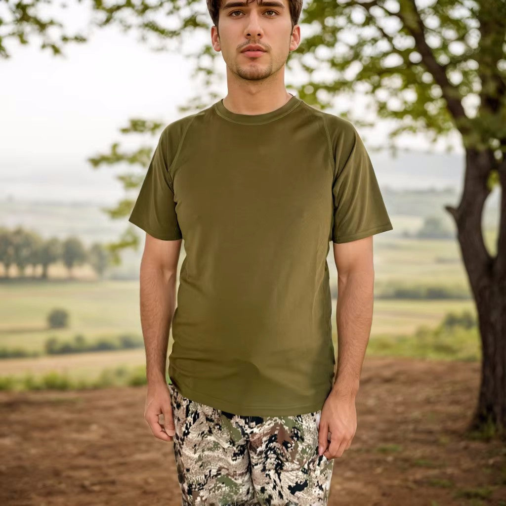 Men's Summer Moisture-Wicking Quick-Drying Silver Ion Antibacterial Short Sleeve T-Shirt