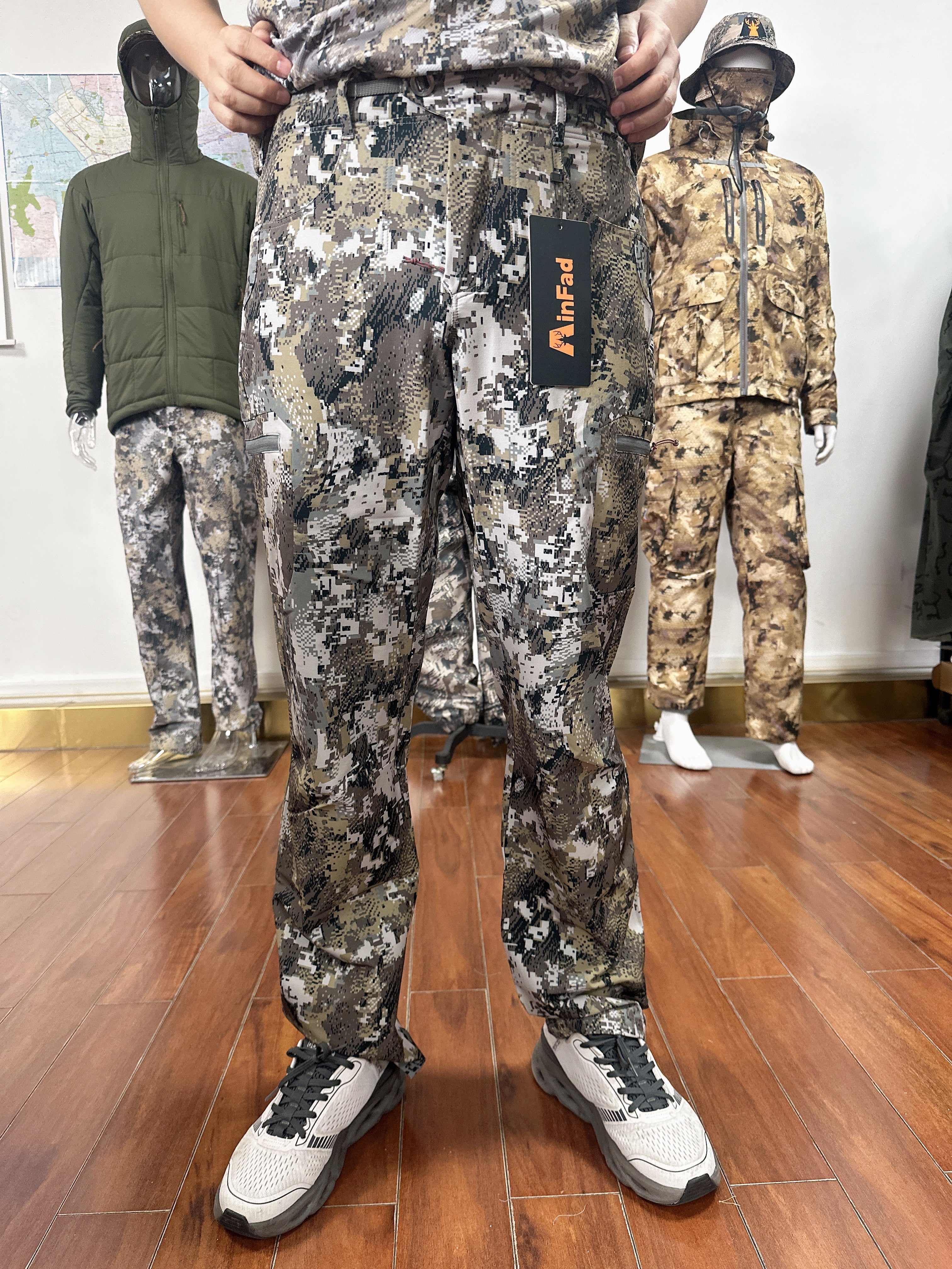 Men's Winter Jetstream Pants Windproof Waterproof Three-layer Composite Heavyweight Hunting Pants