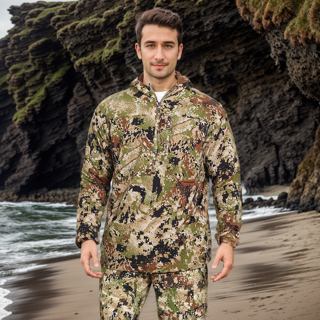 Custom Ambient Hoody hunting apparel gear Wear outdoor camo hoodie Spring Fall fleece lining jacket hunting clothes for men