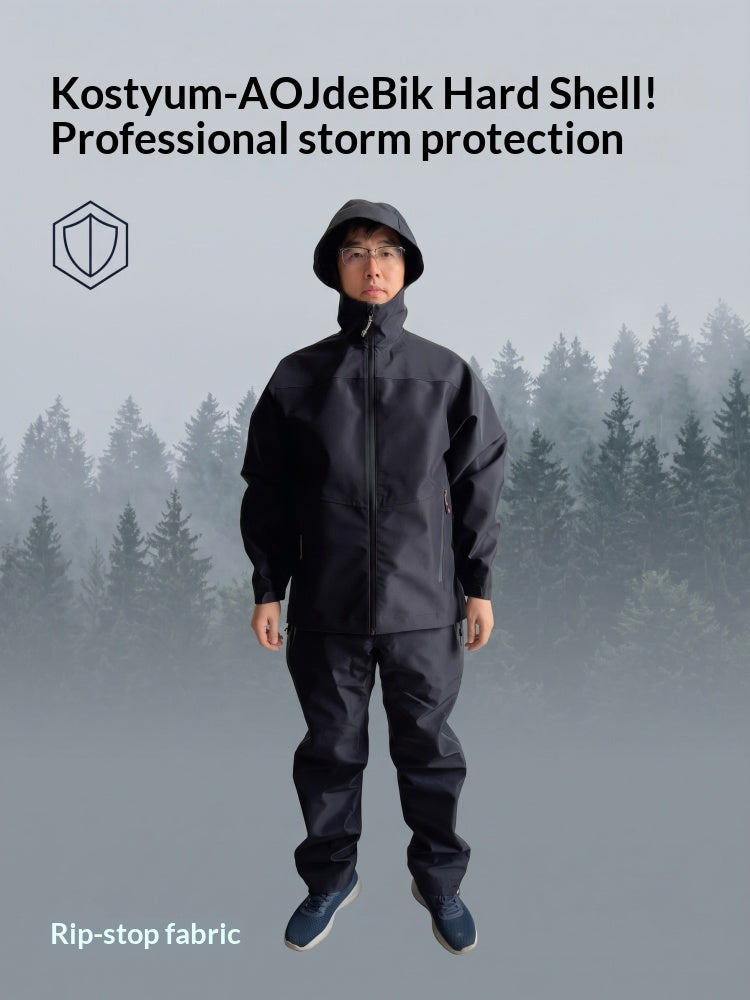 Men's Waterproof Windproof Breathable Hard Shell Hunting Raincoat Dew Point Jacket Fishing and Hunting Apparel