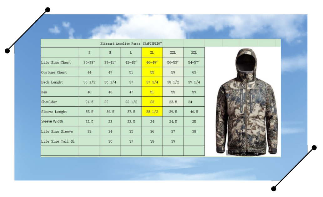 High Quality Winter Outdoor Hunting Clothing Camouflage Blizzard Aerolite Parka