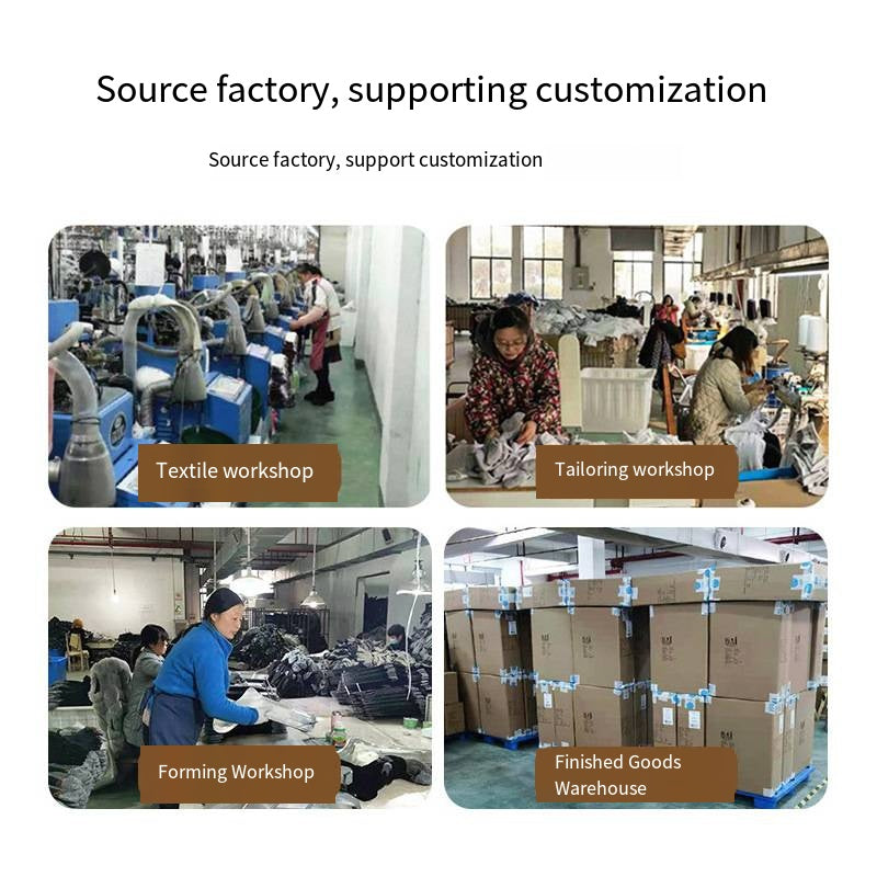 Wool men's socks with long elastic, full wool loops, thick needles, 108 stitches, reverse yarn knitting, long tube sheepskin