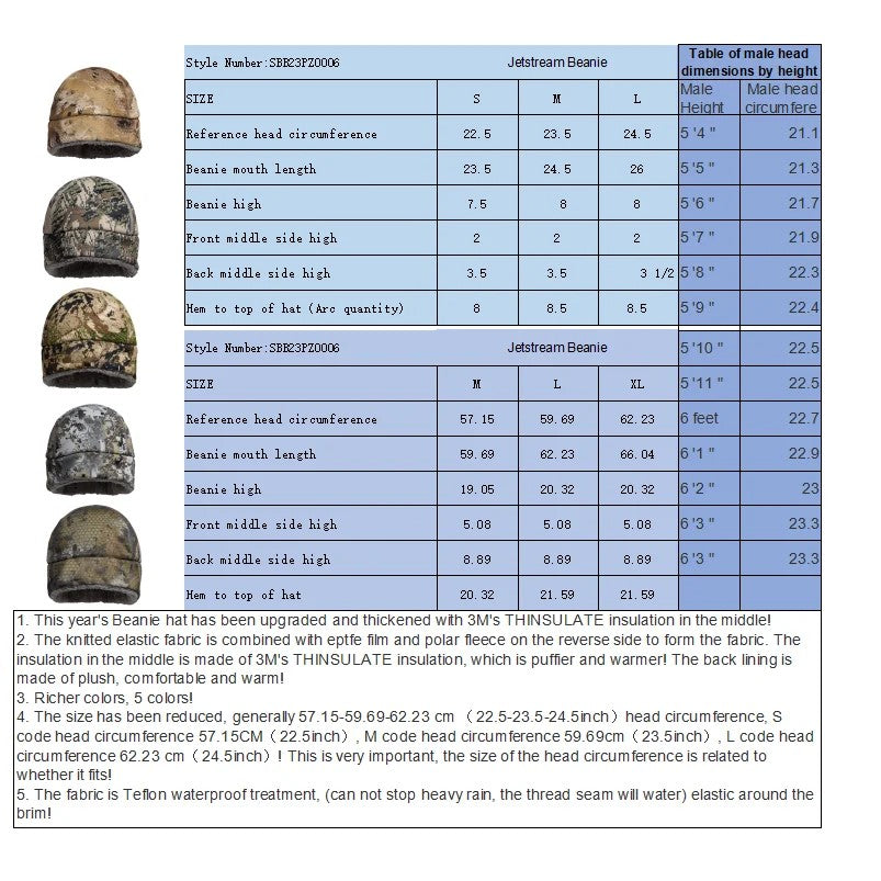 Customized High Quality Boreal Beanie Hunting Products Warm Hats Polar Fleece Hats Waterproof Windproof Skullcap