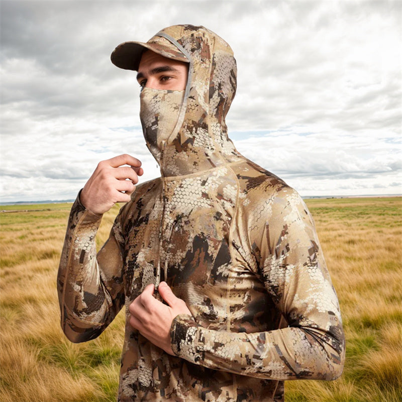 Core Lightweight Moisture-wicking hoodies Hunting apparel camouflage clothing Masks pullover hunting shirt hunting gear