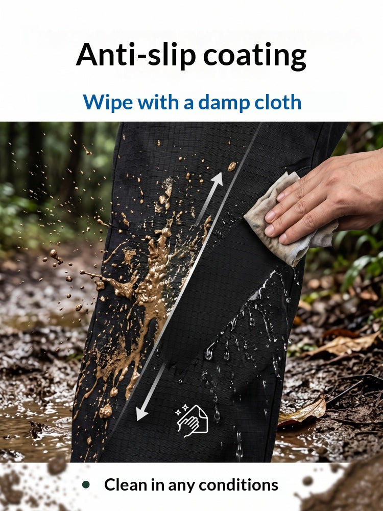 Men's Outdoor Hunting Fishing Hard Shell Waterproof Windproof Breathable Print Pants Raincoat with Ventilation Panels