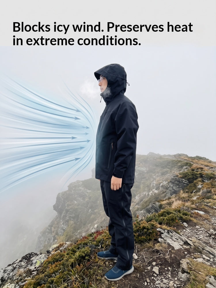 Men's Waterproof Windproof Breathable Hard Shell Hunting Raincoat Dew Point Jacket Fishing and Hunting Apparel