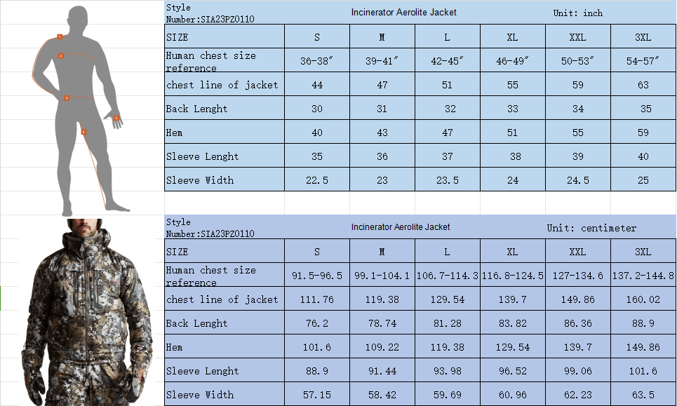 Hunting Printing Three-layers Film Fabric  Incinerator Aerolite Jacket Jungle Outdoor Safari Men's Hunting Clothes